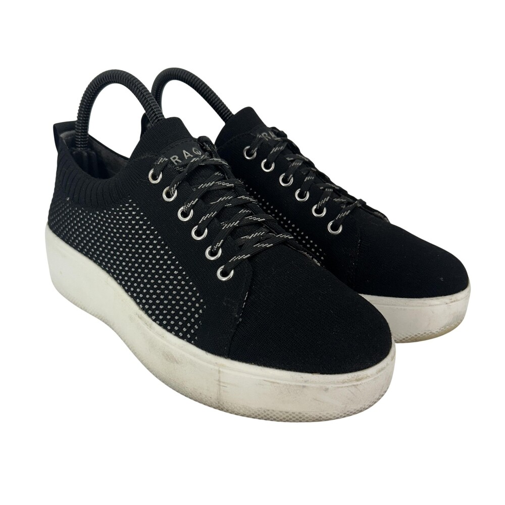 TRAQ By Alegria Shoes Womens Size 6.5 EU 37 Black Slip Resistant Walking Sneaker